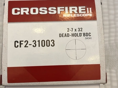 Luneta Vortex Crossfire II 2-7x32 Dead-Hold® BDC (MOA)