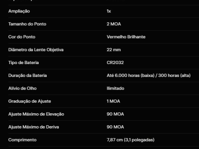 Mira Red Dot Vortex SPARC II - Usado