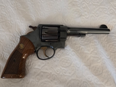 REVOLVER  SMITH WESSON , MODELO 1917 , BRASIONADO EXERCITO BRASILEIRO - CALIBRE 45 ACP - 6 TIROS -